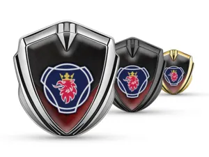 Scania Metal Domed Emblem Sports Look High-Quality